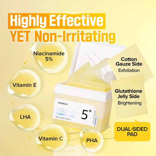 [PRE ORDER] NUMBUZIN No.5+ Glutathione Vitamin Concentrated Toner Pads 70pc