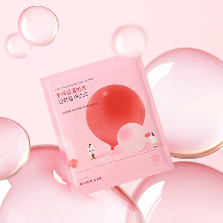 ROUND LAB Camellia Deep Collagen Firming Gel Mask 4ea