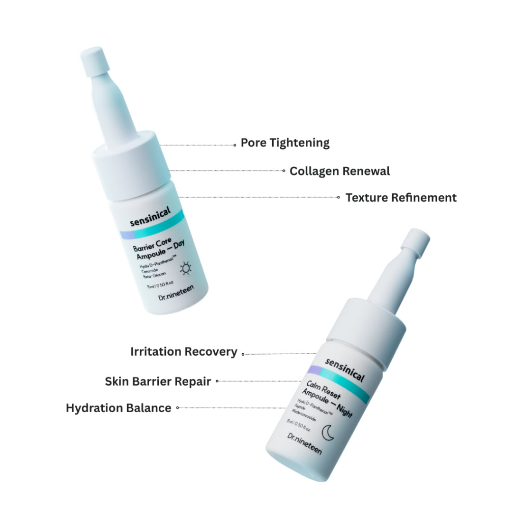 [PRE ORDER] Dr.Nineteen Sensinical Bundle - Cleanser, Toner, Ampoule & Cream