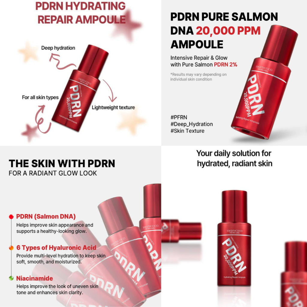 [PRE ORDER] Swanicoco PDRN Hydrating Repair Ampoule 30ml + Rejuvenating Repair Cream 40ml (get FOC Mini Cream)