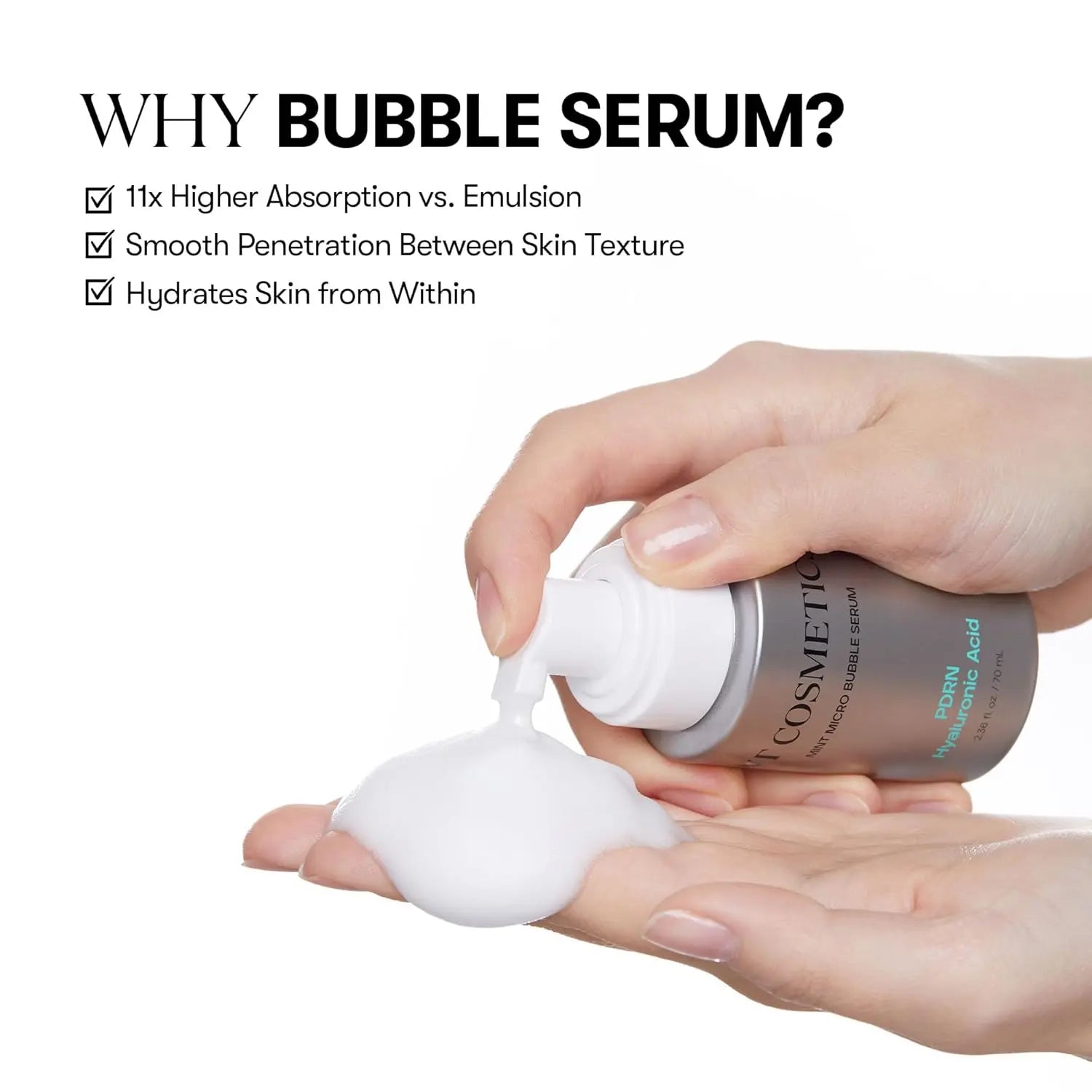 [PRE ORDER] VT COSMETICS PDRN Hyaluronic Acid Mint Micro Bubble Serum 70ml
